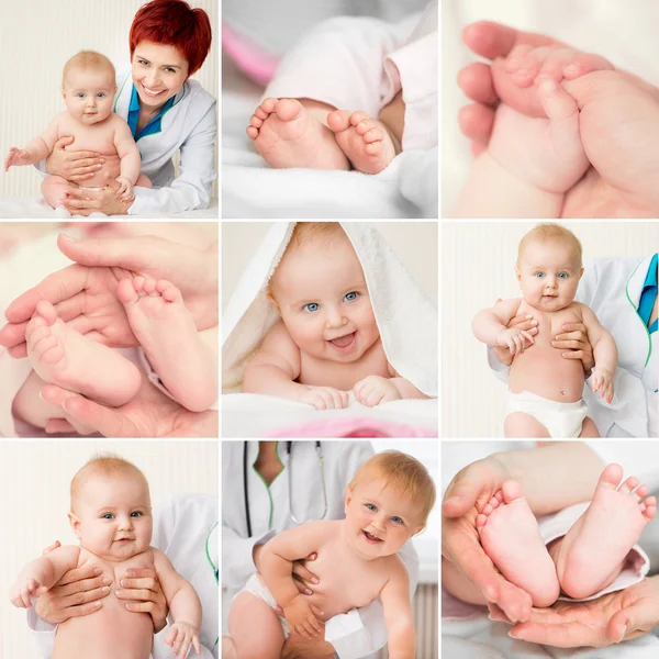 Bebê no médico pediatra — Fotografia de Stock