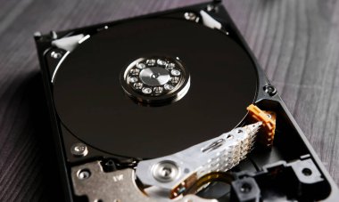 Bilgisayar HDD Hard Disk Sürücüsü. Bilgisayar Depolama Belleği Kapat