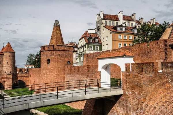 View on Barbakan walls — Stock Photo, Image