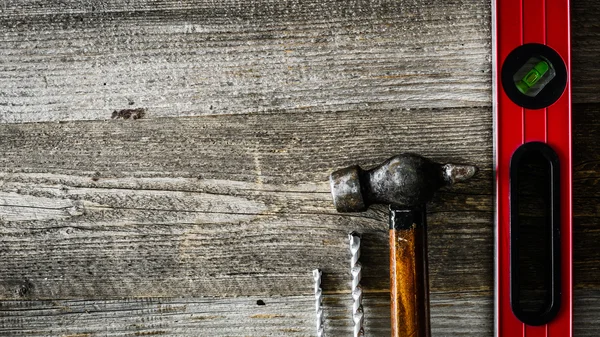 Building tools on table — Stock Photo, Image