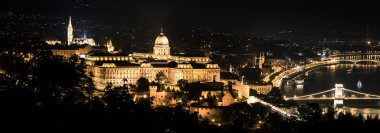 Budapeşte Tuna gece görünümü