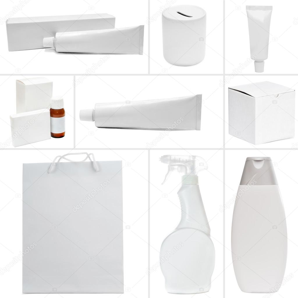 collage white packing