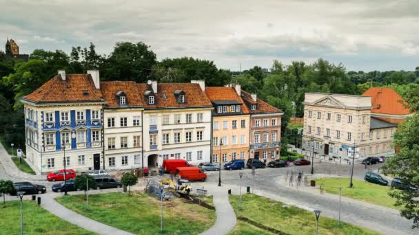 Time lapse of historical warsaw buildings — Stock Video