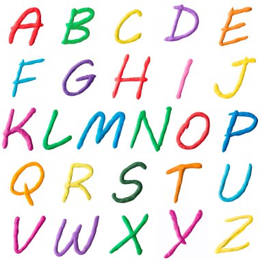 alfabedeki harflerin fotoğraf kolaj