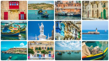 Malta mimari detaylar ve manzaraları