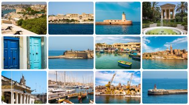 Malta mimari detaylar ve manzaraları