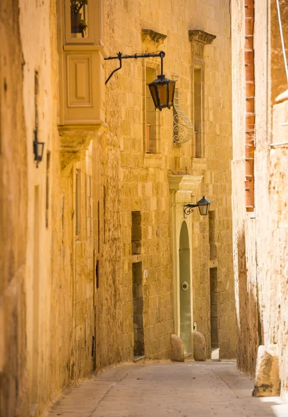 Traditionella street i Mdina — Stockfoto