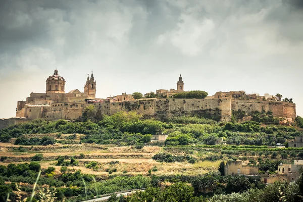 Malebný pohled na Mdina — Stock fotografie