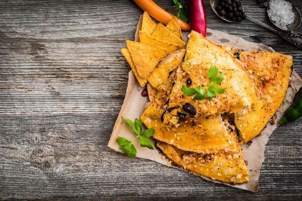 Quesadilla with spices — Stock Photo, Image