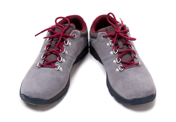 Grey suede men shoes — Stock Photo, Image