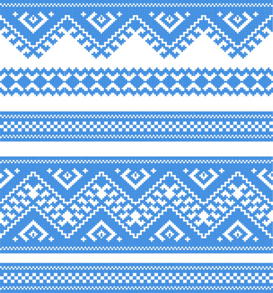 embroidered good like handmade cross-stitch ethnic