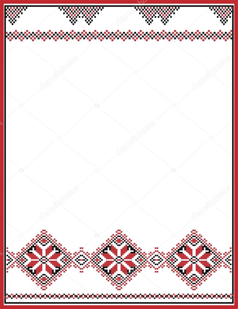 Embroidery abstract template frame for your