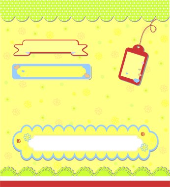 romantik sarı scrapbooking için davet