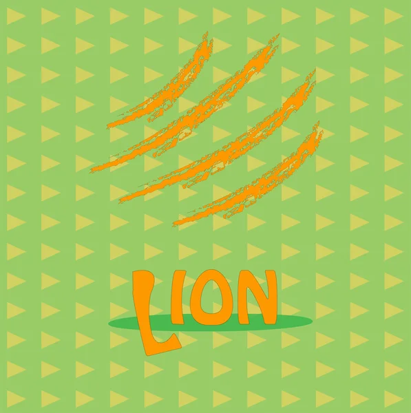 Картка з написом лева для вашого бізнесу . — стоковий вектор