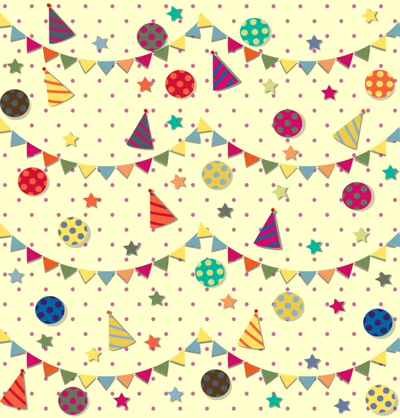 Happy Birthday. Vector seamless pattern. — Stock Vector