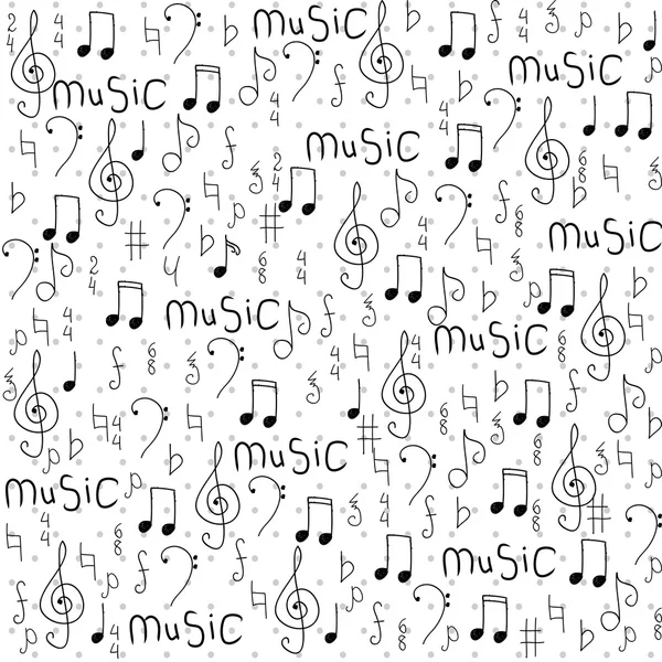 Music notes background.  Vector Illustration — Stock Vector