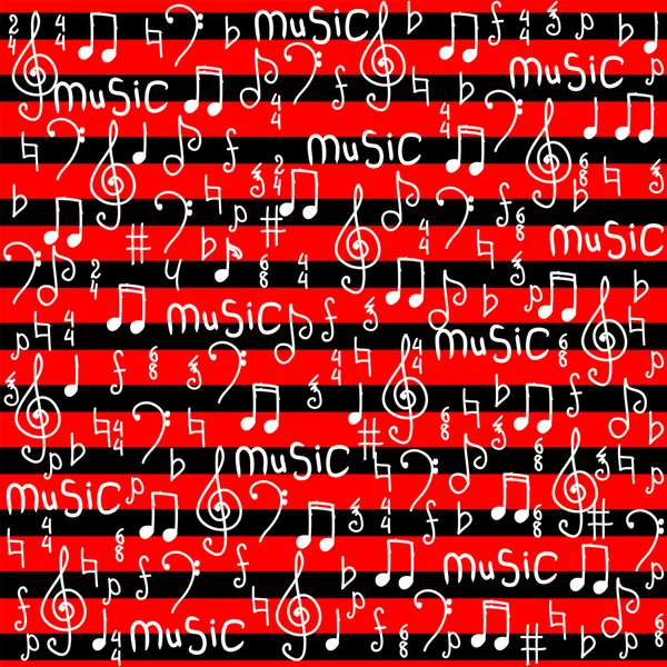 Music notes background.  Vector Illustration — Stock Vector
