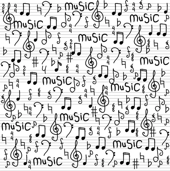 Abstract music seamless pattern background vector illustration for your design — Stock Vector