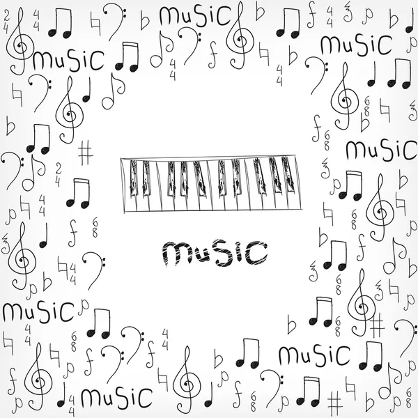 Абстрактний музичний фон з нотами — стоковий вектор