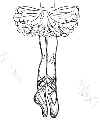 Güzel balerin vektör