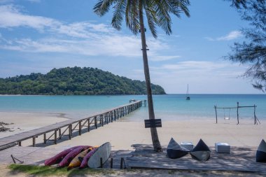 Tahta köprü Koh Kood, Trat Eyaleti Tayland
