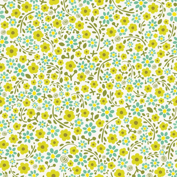 Fundo floral sem costura — Vetor de Stock