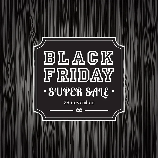 Zwarte vrijdag reclame ontwerpen op vector houten achtergrond Stockillustratie