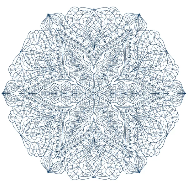 Patrón redondo Mandala con elementos decorativos dibujados a mano . — Vector de stock