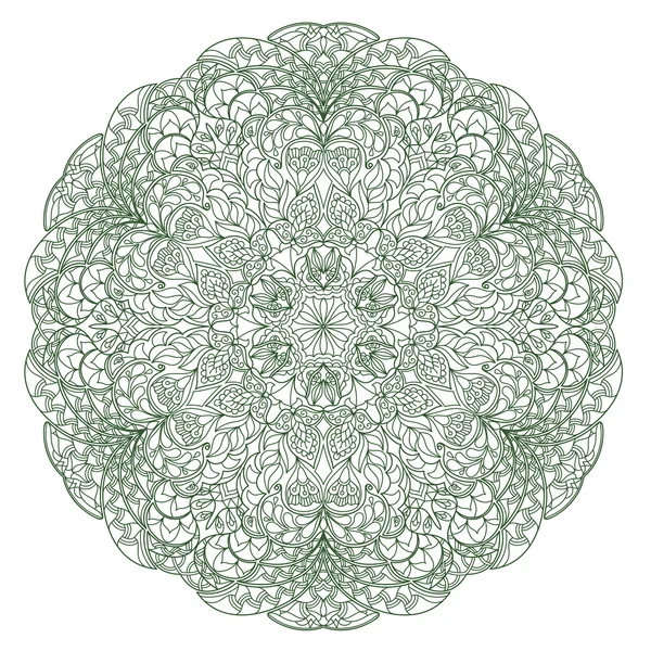 Patrón redondo Mandala con elementos decorativos dibujados a mano . — Archivo Imágenes Vectoriales