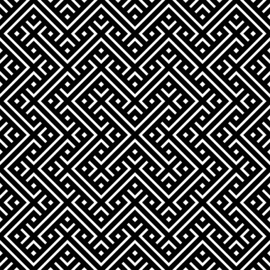 Kusursuz vektör arkaplanı. Çizgili, çizgili, eşkenar dörtgenli geometrik desen.