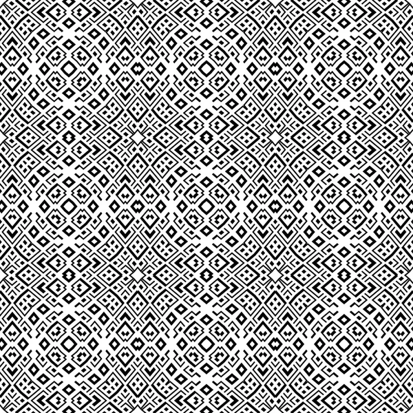 An elegant black and white vector pattern, geometric square tile — Stock Vector