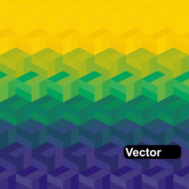 Vektör geometrik arka planda Brezilya bayrağı