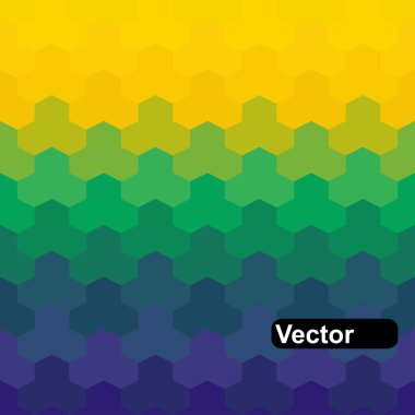 Vektör geometrik arka planda Brezilya bayrağı