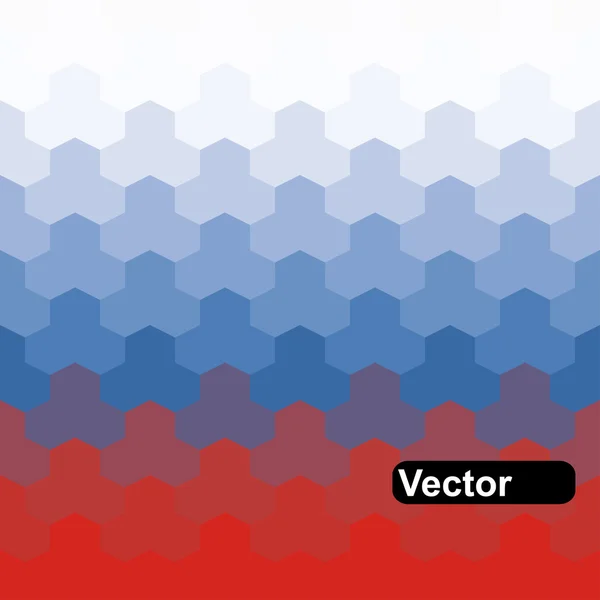 Drapeau russe de formes géométriques. Illustration vectorielle . — Image vectorielle
