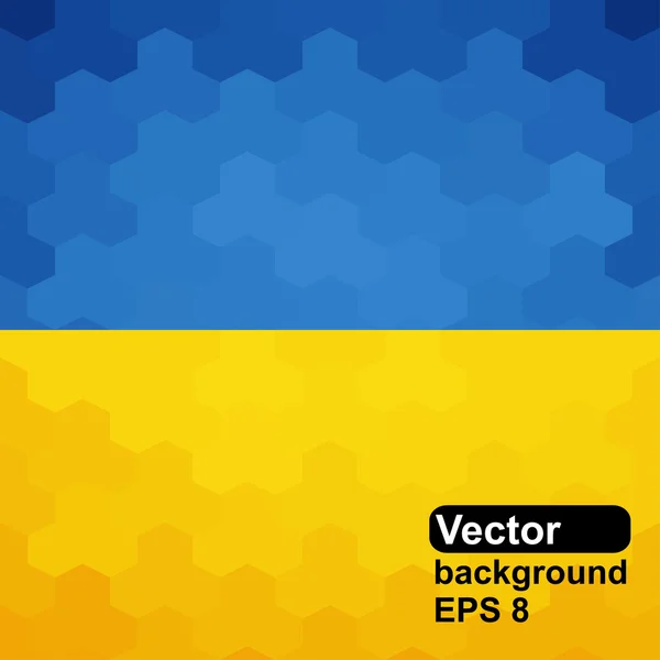 Patrón geométrico abstracto en colores de la bandera de Ucrania — Archivo Imágenes Vectoriales