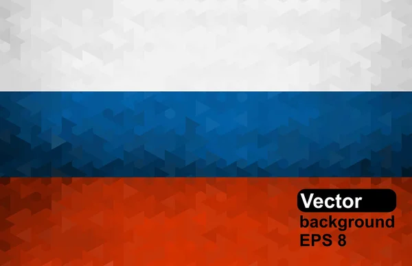 Ryska flaggan av geometriska former. vektor illustration. — Stock vektor