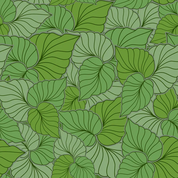 Ett sömlöst mönster med löv — Stock vektor