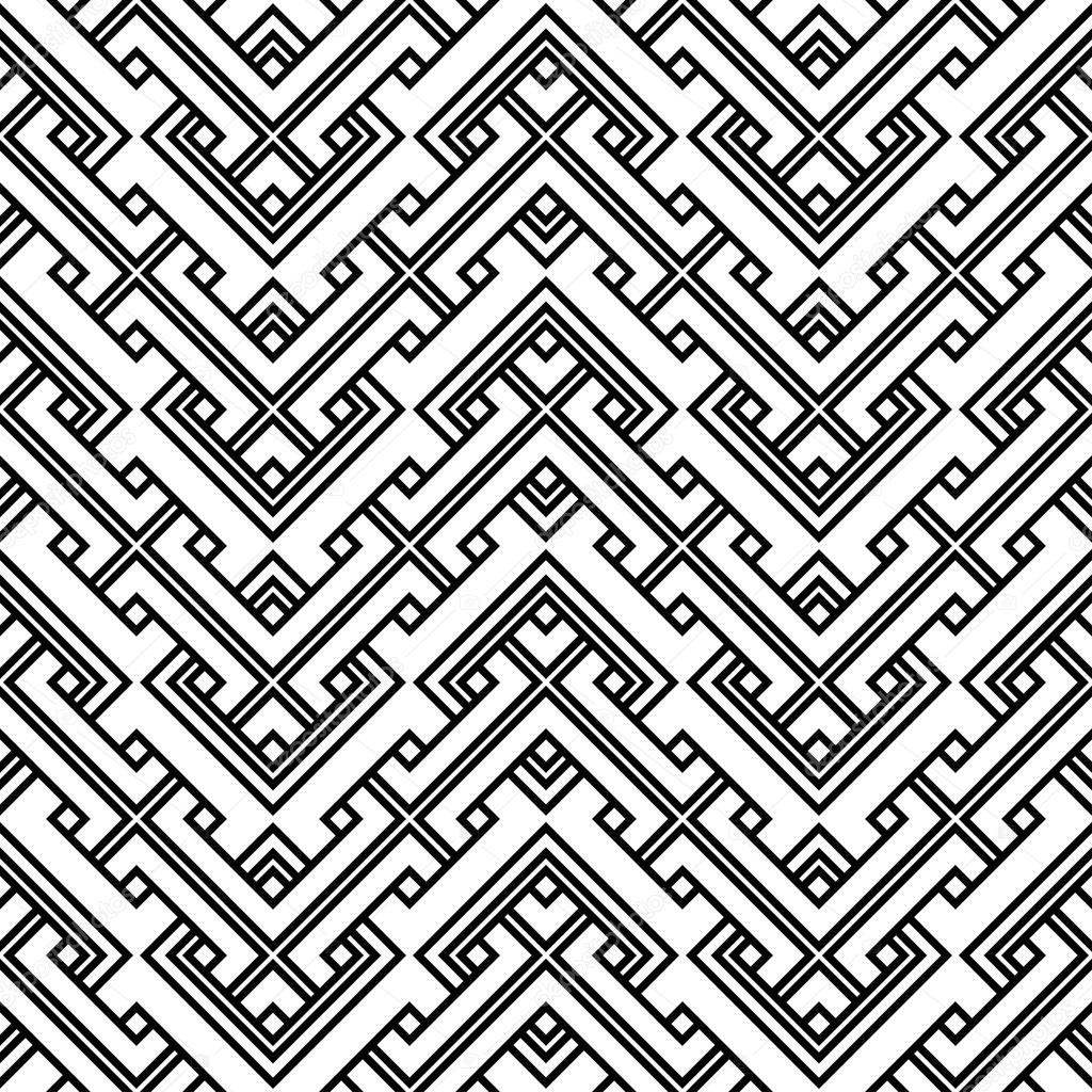 An elegant black and white, vector pattern