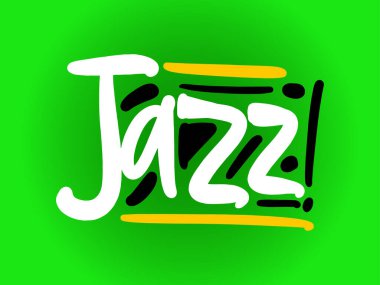 Jazz el, iş, baskı ve reklam için harf logosu çizdi