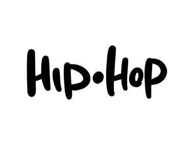 Hip-Hop el iş, baskı ve reklam için harf logosu çizdi