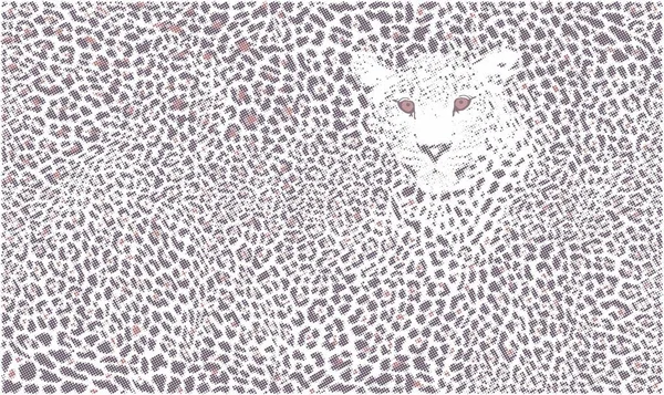 Raster Illustration Pattern Background Leopard Skins Head — Stock Vector