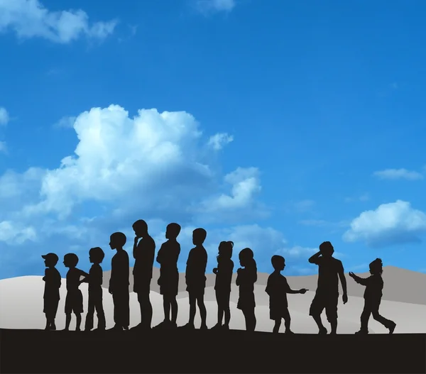 Group of children in nature — Stock Photo, Image