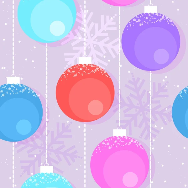 Vetor fundo de Natal com bolas decorativas — Vetor de Stock
