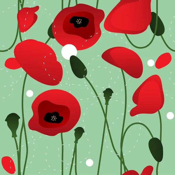 ベクトルシームレスな花の背景 — ストックベクタ