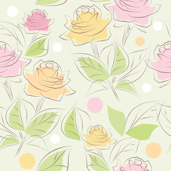Vector seamless floral background — Stock Vector