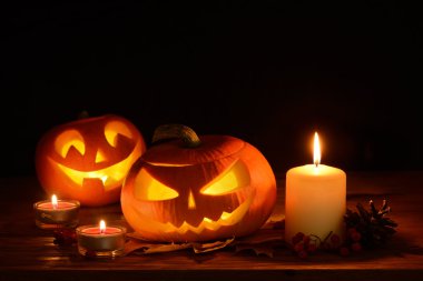 Korkunç halloween pumpkins jack-o-lantern