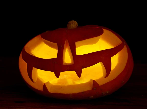 Scary halloween dynie jack o lantern — Zdjęcie stockowe