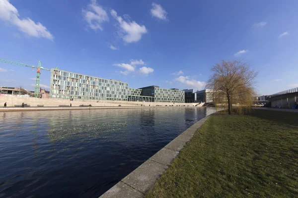 Wolkenkrabbers Met Kantoren Aan Spreebogen Berlijn — Stockfoto