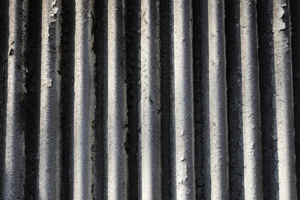 Corrugated Iron Cladding Peeling White Paint Dirt — Stock Photo, Image