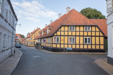 Yellow half-timbered house Rudkøbing